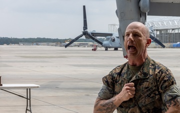 Marine Medium Tiltrotor Squadron 266 receives the II MEF &quot;Chesty&quot; Puller award