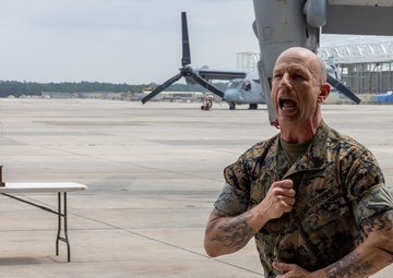 Marine Medium Tiltrotor Squadron (VMM) 266 receives the II MEF &quot;Chesty&quot; Puller award