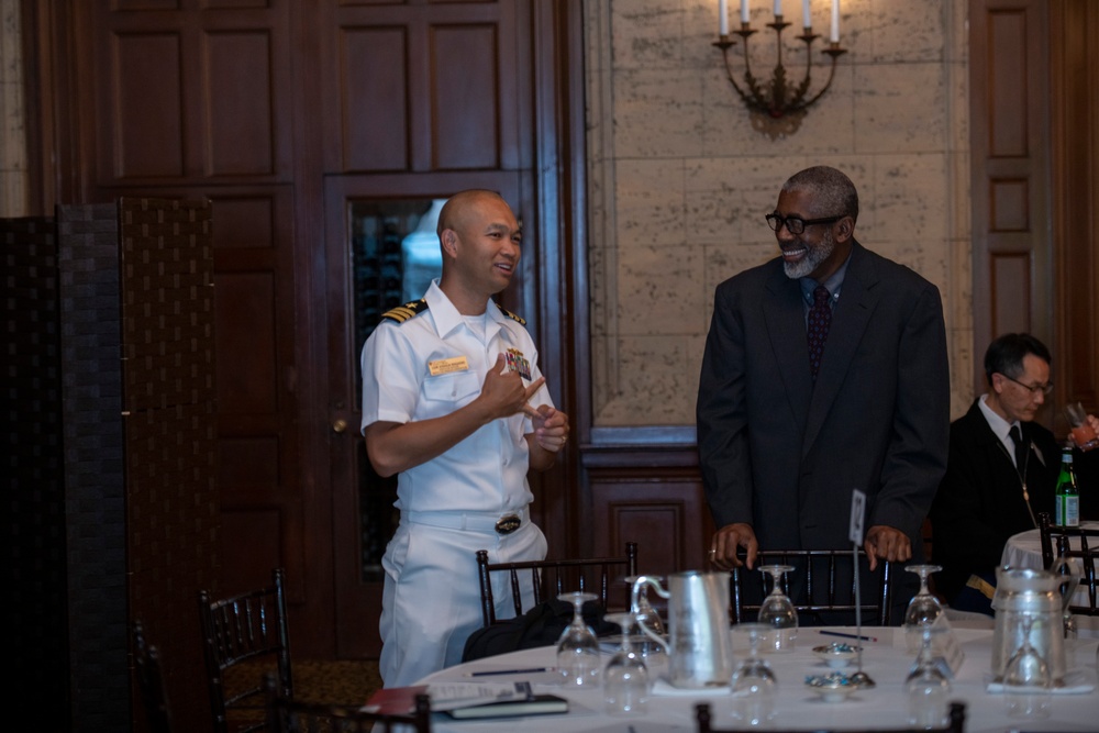 Service Members take part in a leadership Summit.