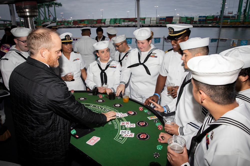 Game Night Aboard USS Iowa During LAFW