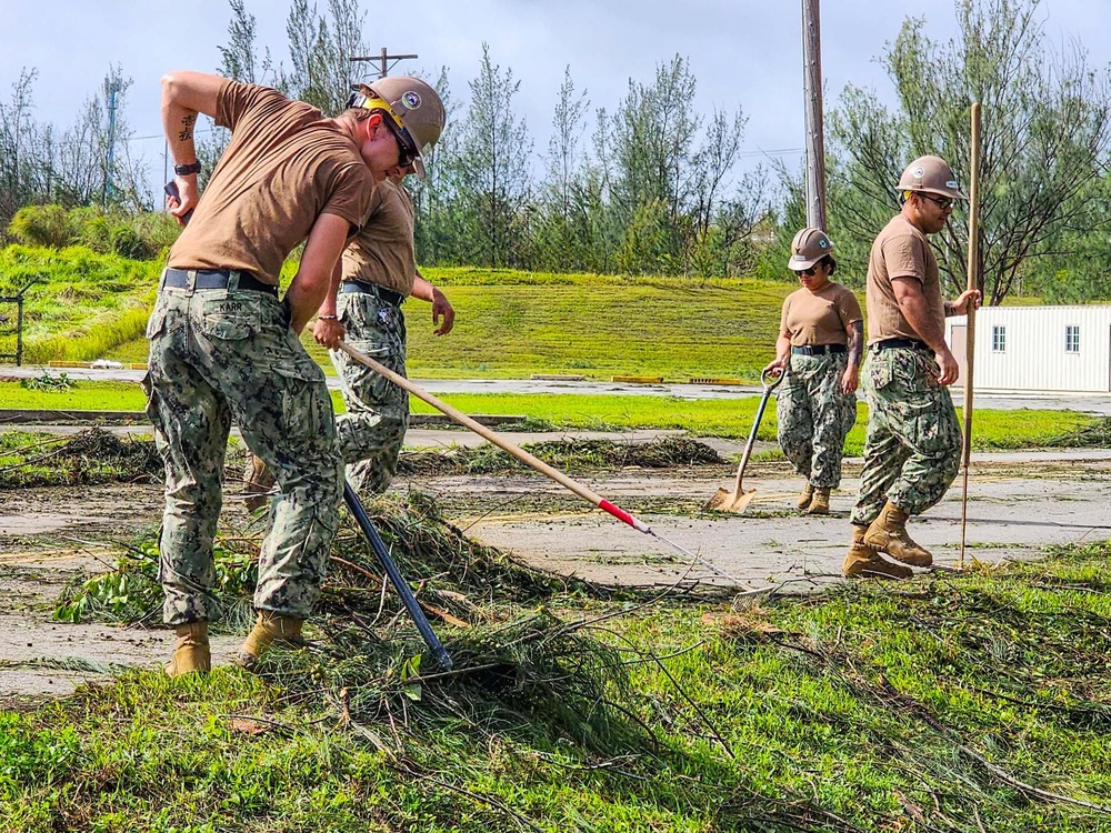 NMCB-5 Clears Debris After Super Typhoon Mawar in Guam During Deployment 2023
