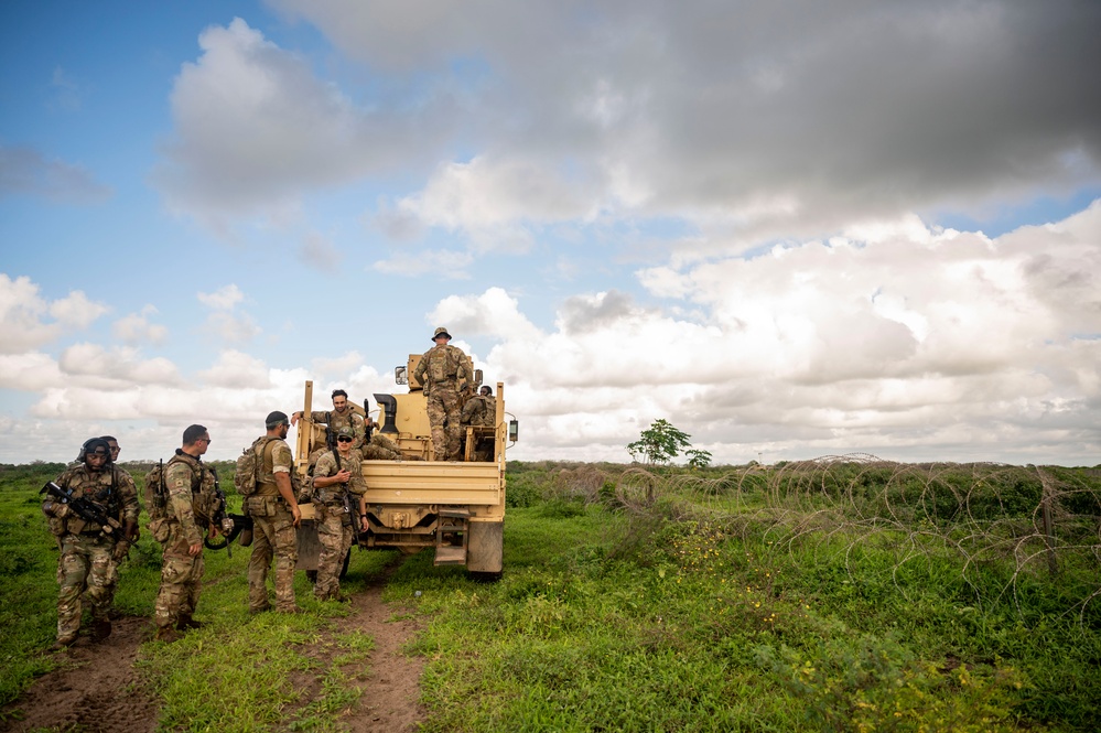 Dismounted Patrol in Manda Bay