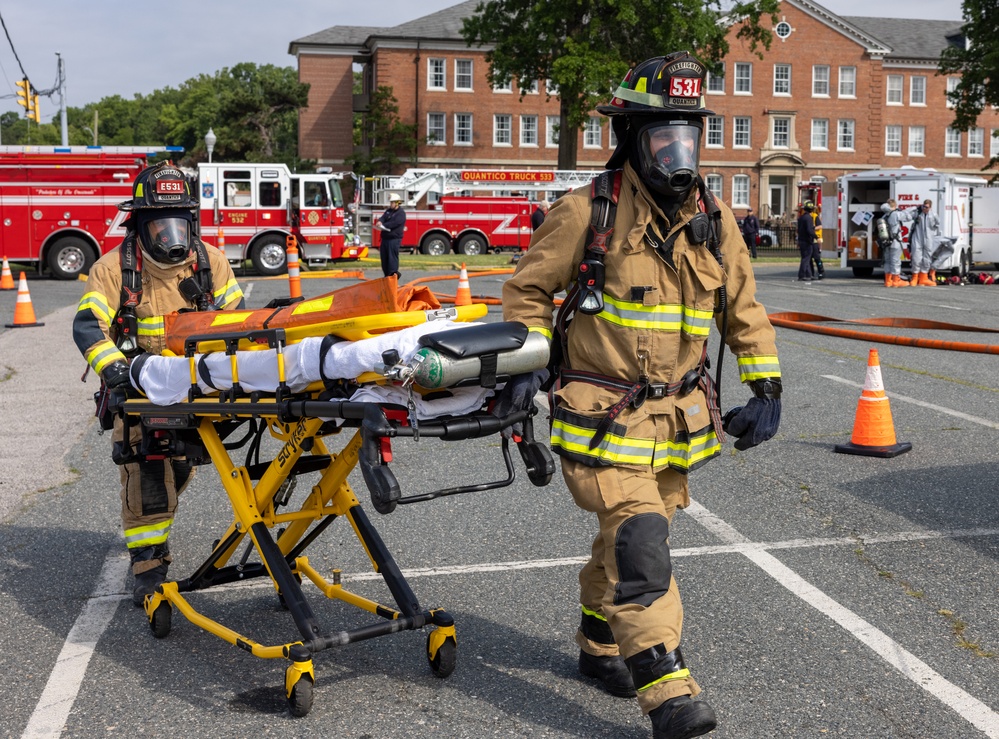Marine Corps Base Quantico and Prince William County conduct a full-scale exercise on Quantico
