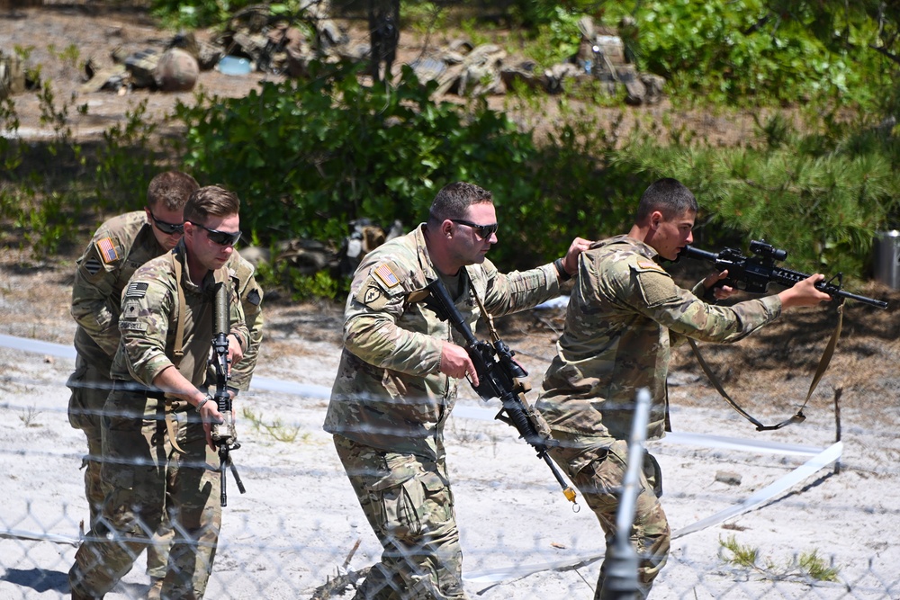 FORT DIX-RANGE 59A 1st Battalion, 175th Infantry training at the shoot house and surrounding area. May 25th, 2023