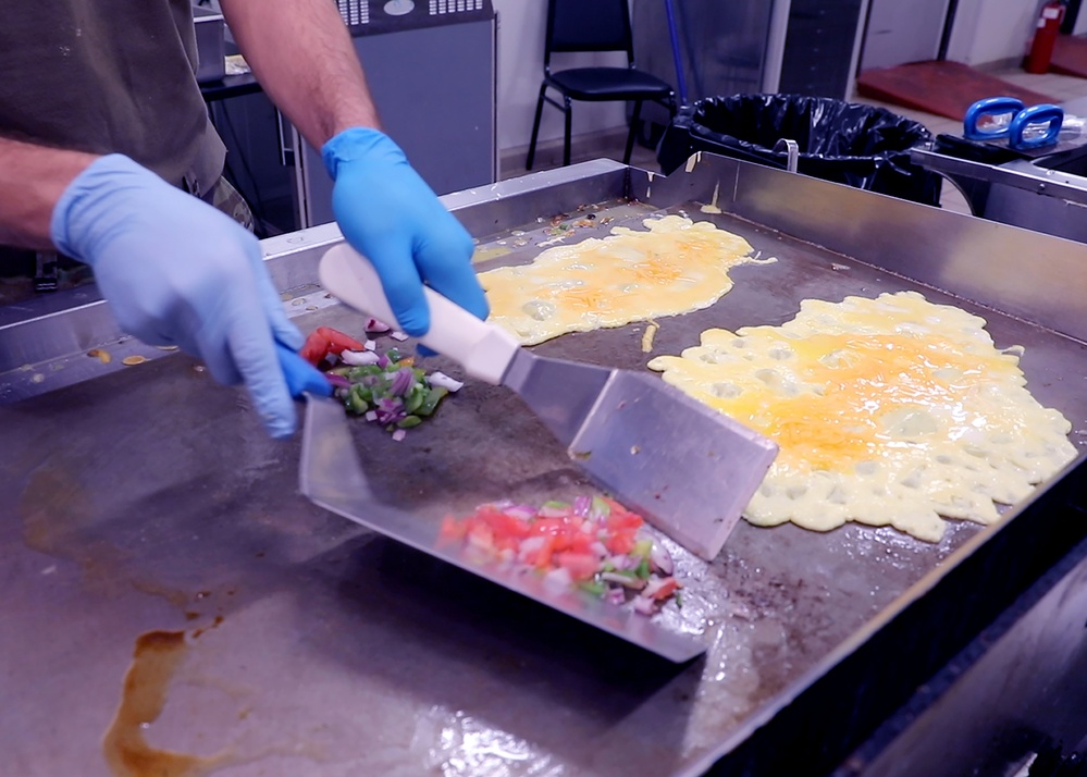 Making Tasty Razorback Brigade Omelets At Fort Chaffee