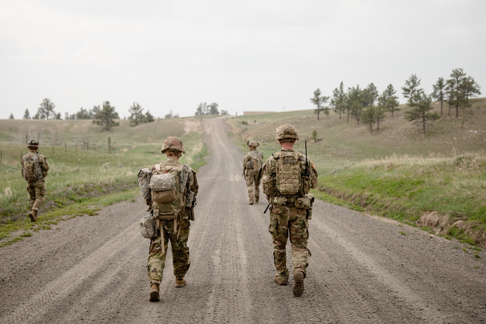 Iowa infantrymen conducts squad live-fire exercise at Camp Guernsey