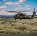 Iowa National Guard Black Hawk flies over Camp Guernsey
