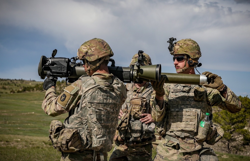 Iowa infantrymen prepare to fire M3A1 recoilless rifle