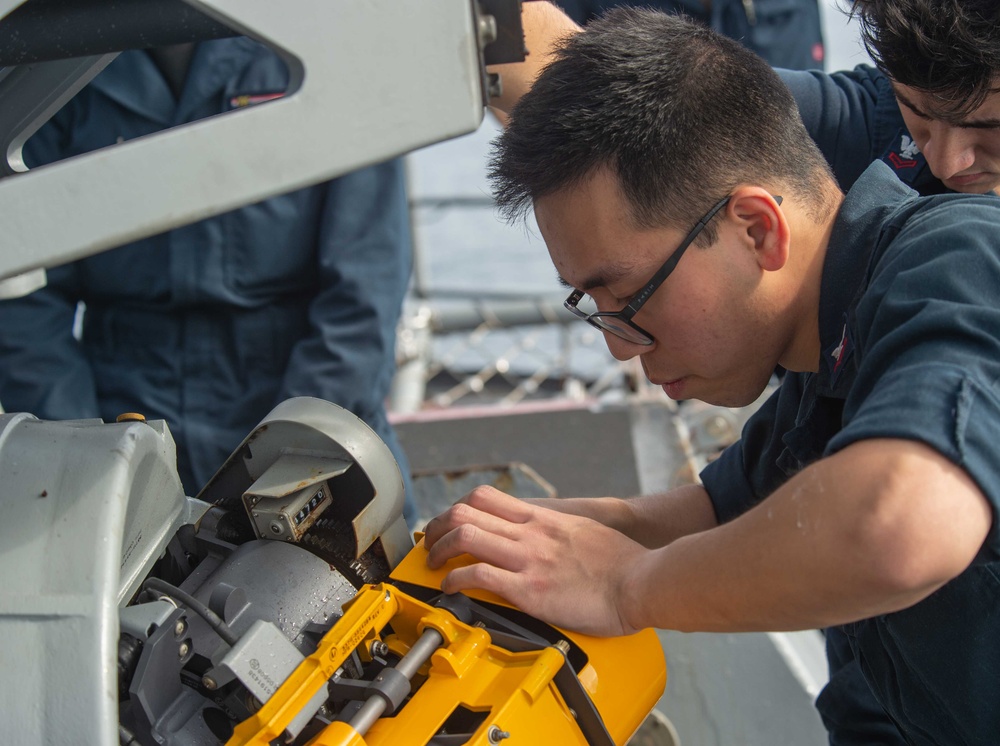 USS Ronald Reagan (CVN 76) Sailors conduct CIWS firing exercise