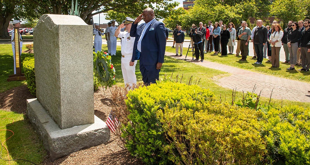 Memorial Day ceremony honors the sacrifices of 34 employees who died in the line of duty at NUWC Division Newport