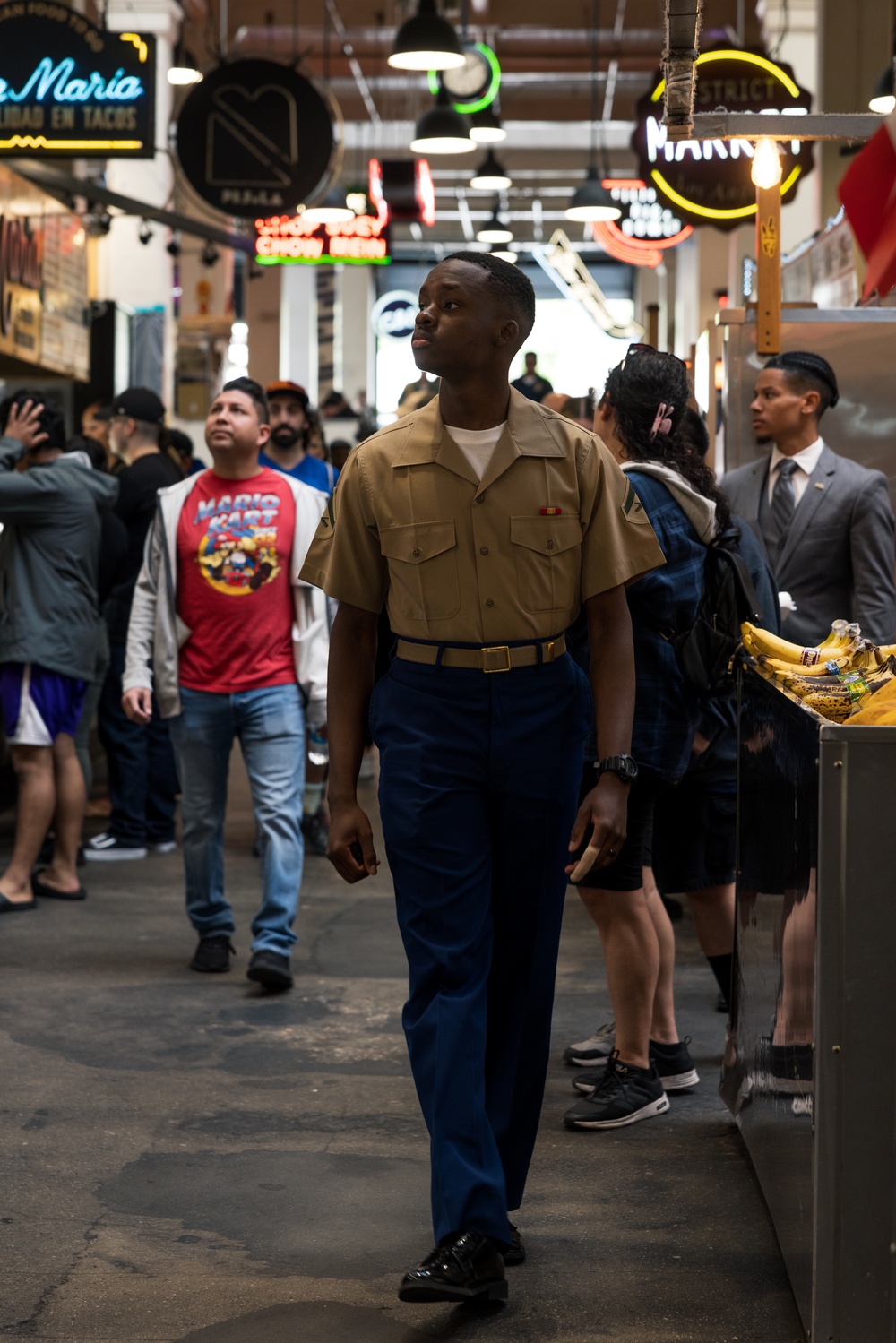 Marines visit Grand Central Market during LA Fleet Week