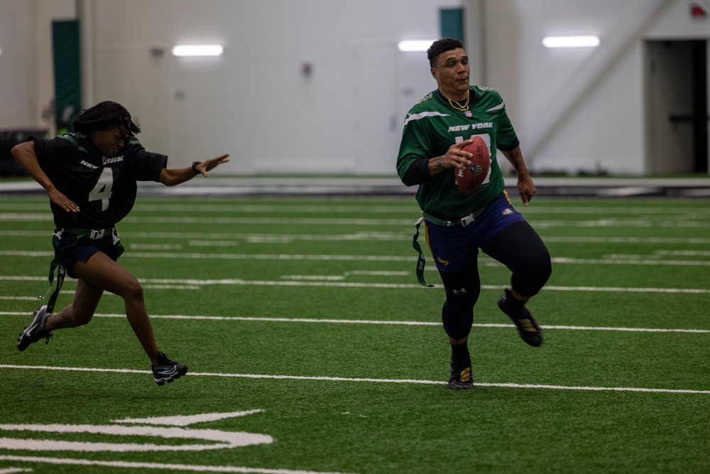 U.S. Marines and Sailors Compete in Flag Football