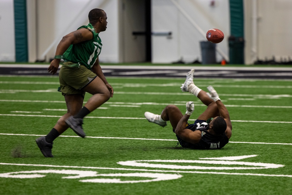 U.S. Marines and Sailors Compete in Flag Football