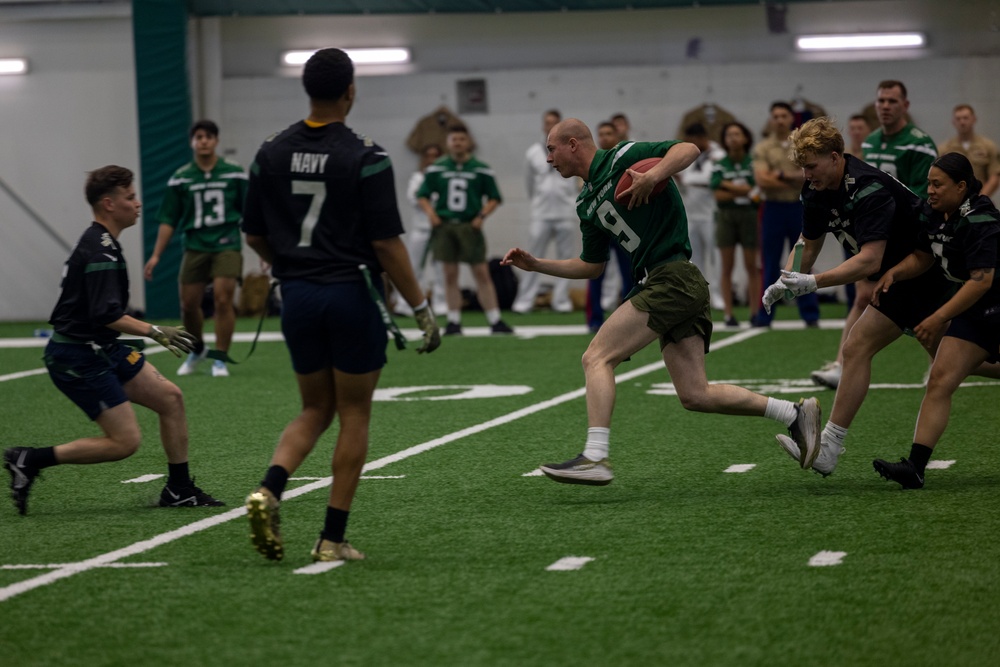 U.S. Marines and Sailors Compete in Flag Football