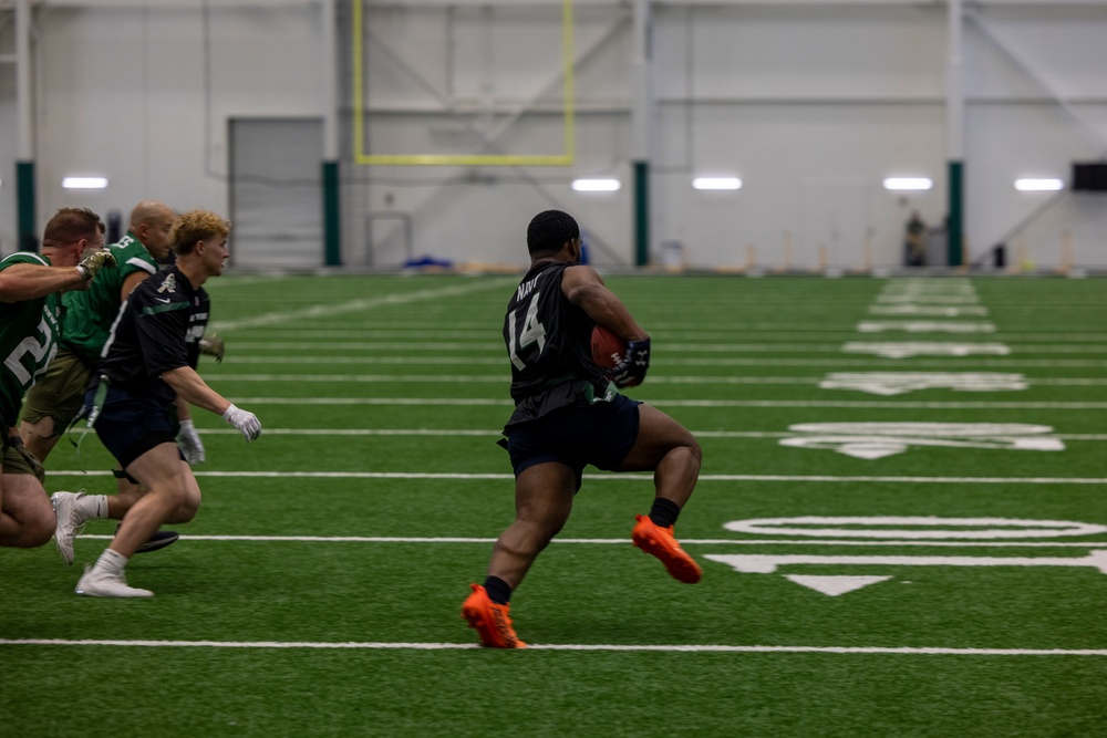 U.S. Marines and Sailors Compete in Flag Football