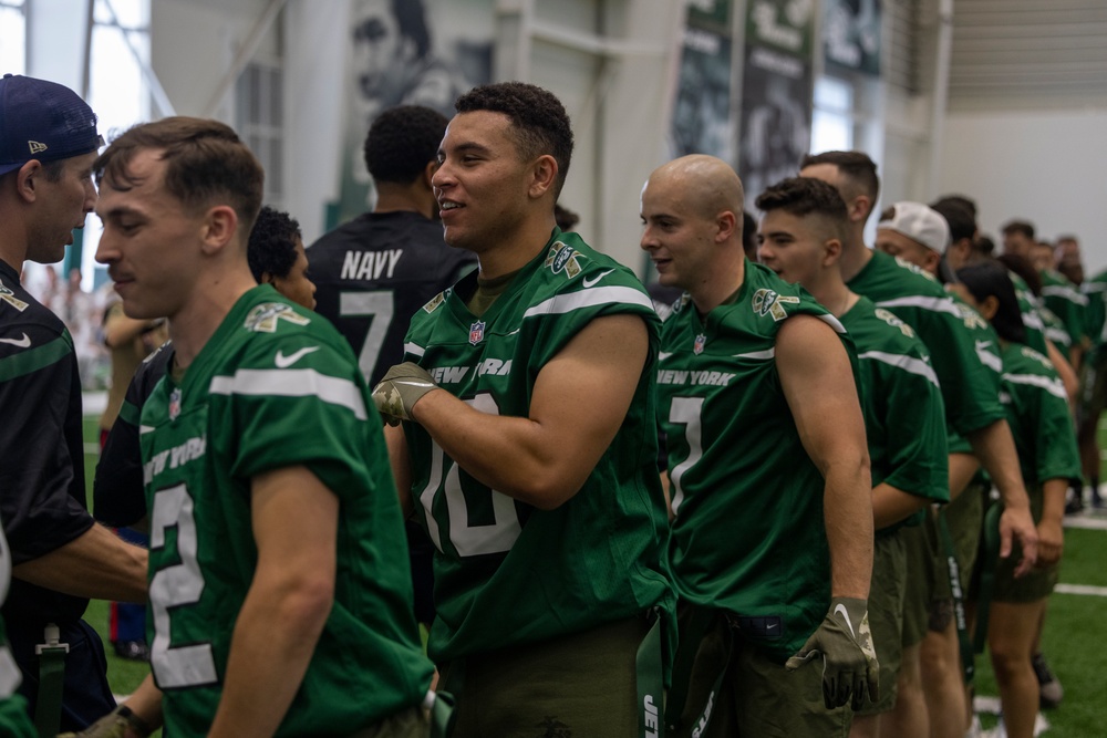 U.S. Marines and Sailors Compete in Flag Football