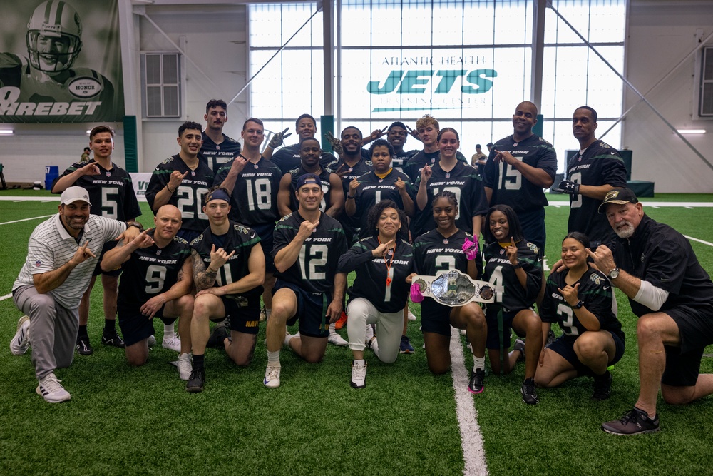 U.S. Marines and Sailors Compete in Flag Football