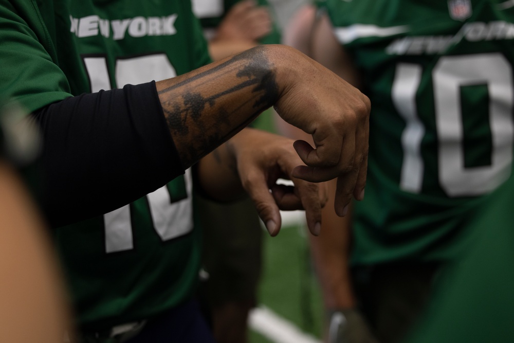 U.S. Marines and Sailors Compete in Flag Football