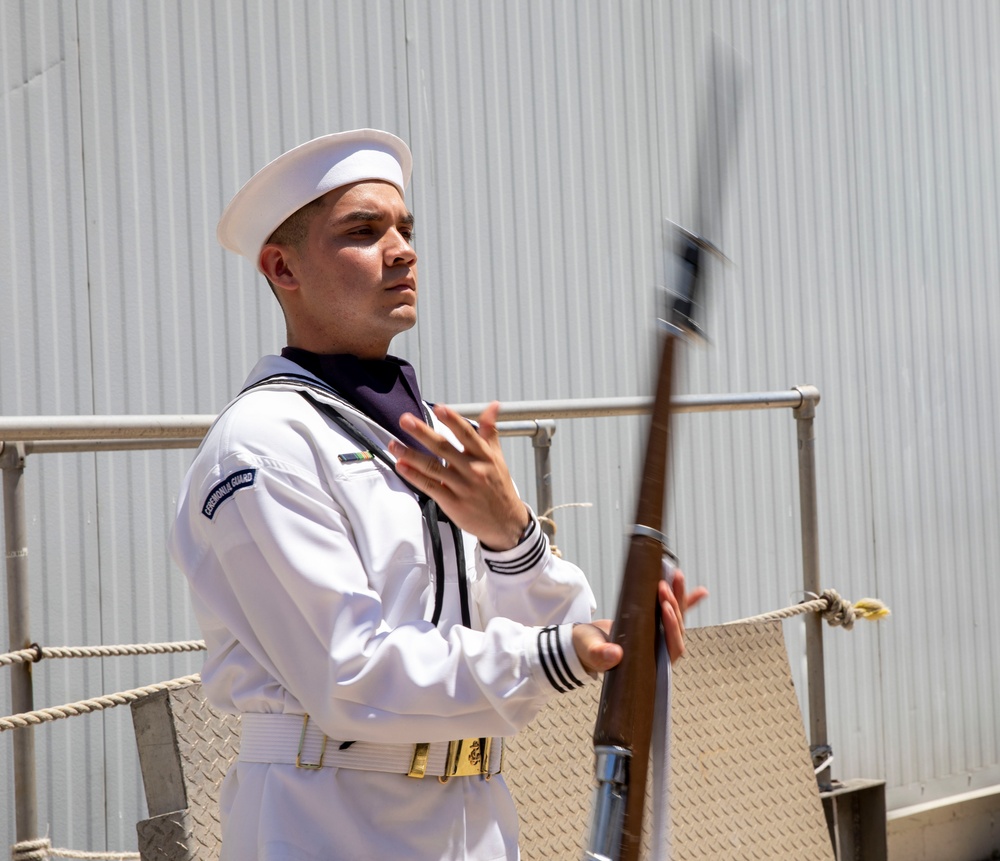 Navy Ceremonial Guard Performs for Wasp