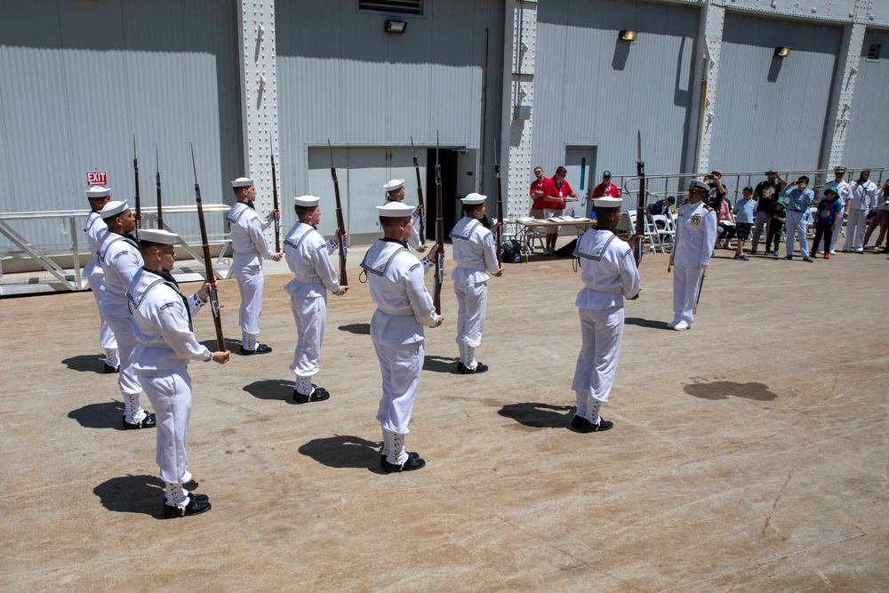 Navy Ceremonial Guard Performs for Wasp