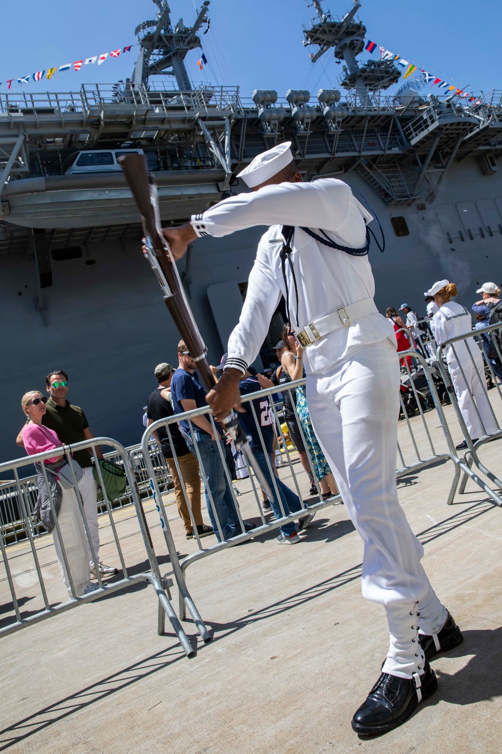 Navy Ceremonial Guard Performs for Wasp