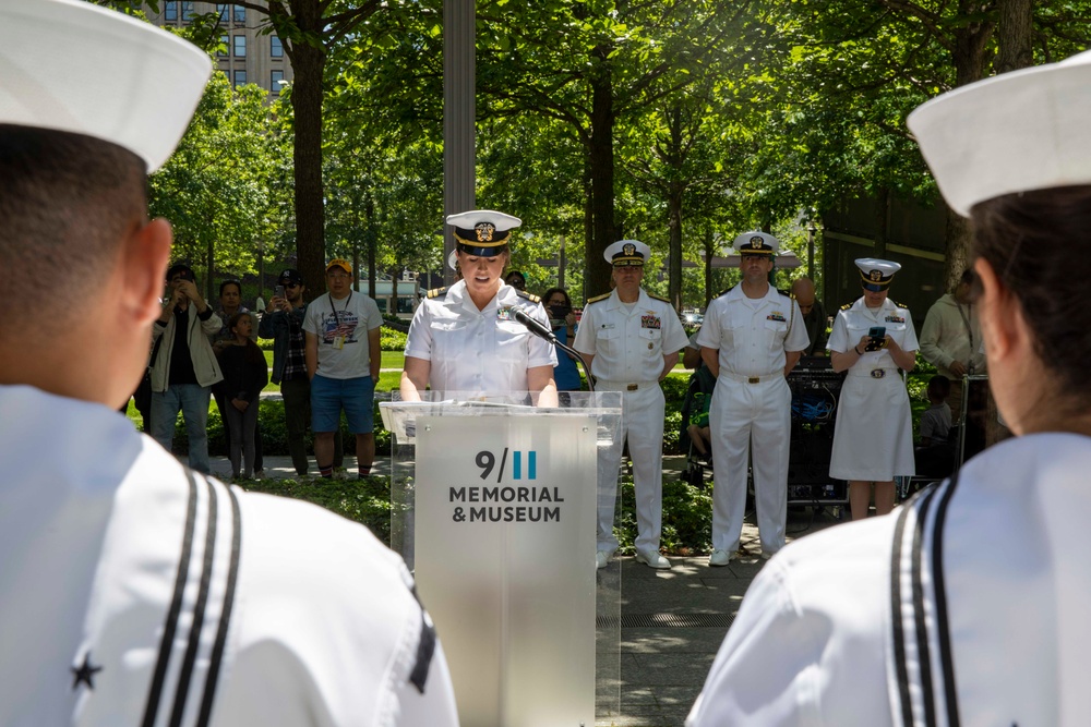 Sea Servicemembers Reenlist at the 9/11 Memorial and Museum