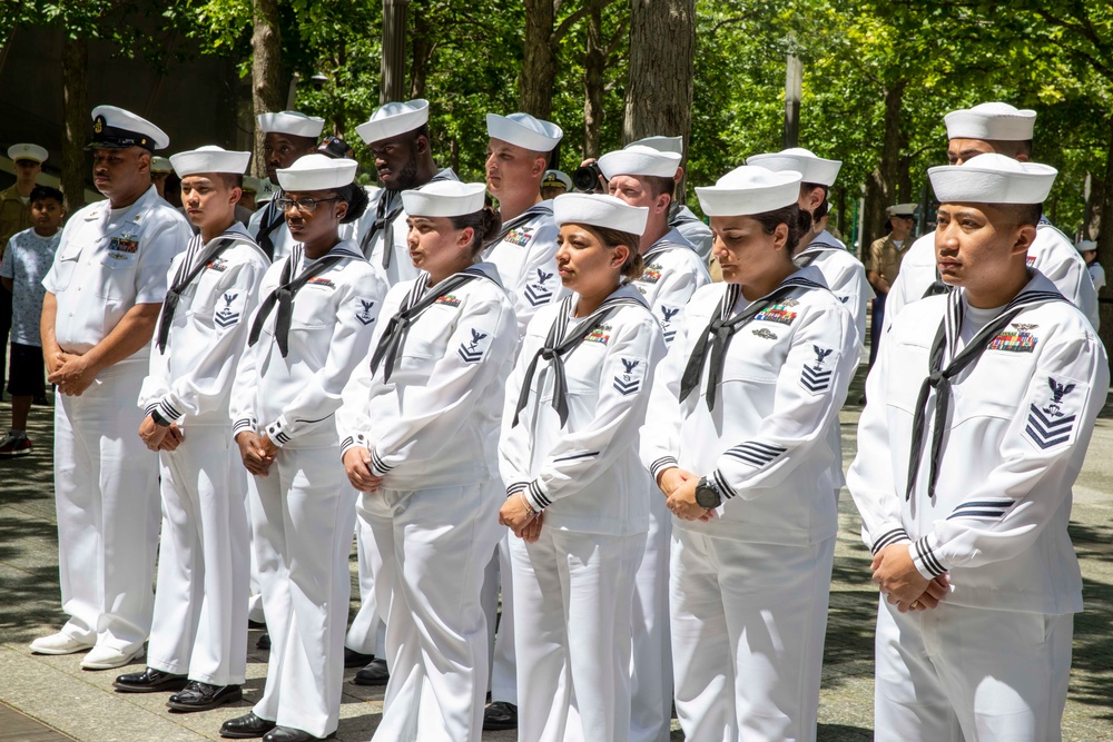 Sea Servicemembers Reenlist at the 9/11 Memorial and Museum