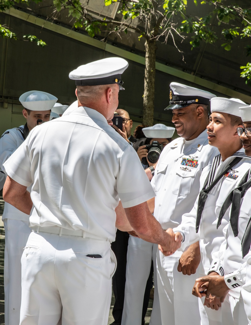 Sea Servicemembers Reenlist at the 9/11 Memorial and Museum