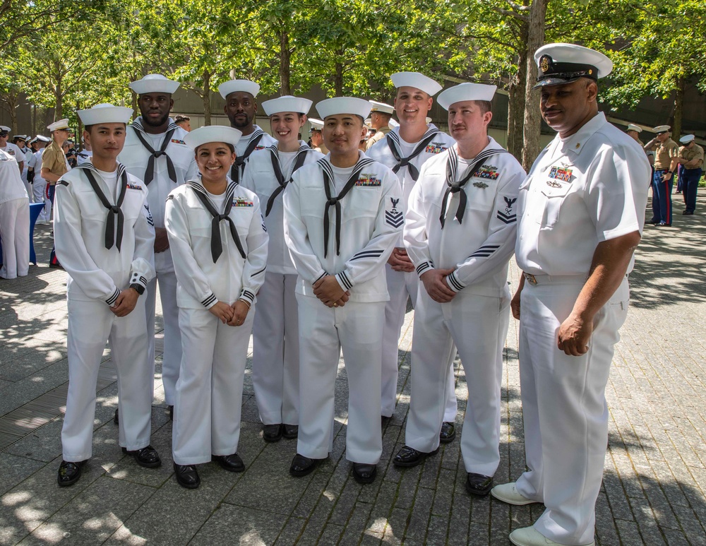 Sea Servicemembers Reenlist at the 9/11 Memorial and Museum