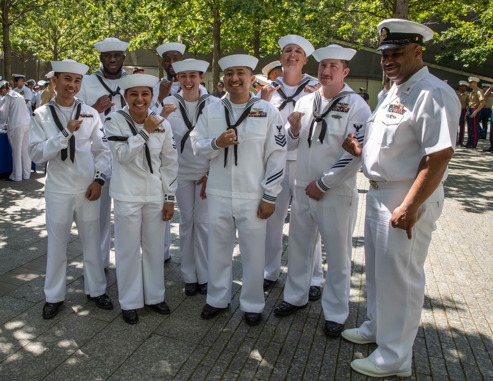 Sea Servicemembers Reenlist at the 9/11 Memorial and Museum