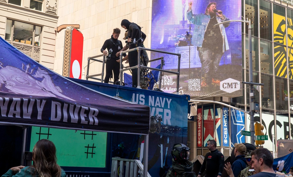 Navy Divers Demonstration Times Square