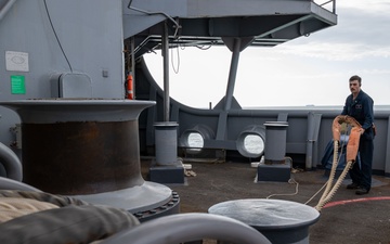 USS Bataan Sailors prepare for sea and anchor