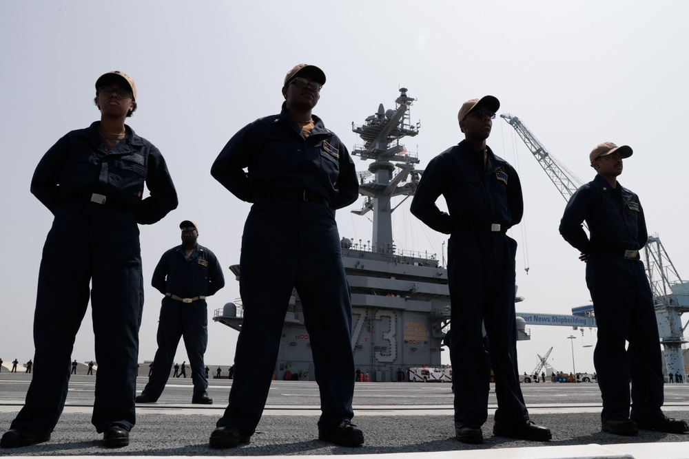 Manning the Rail: George Washington Departs Newport News Shipbuilding