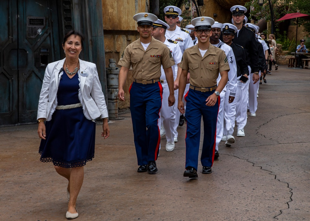 Sailors and Marines tour Disneyland