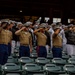 Sailors and Marines attend an Angel's baseball game