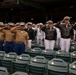 Sailors and Marine attend an Anaheim Angels game