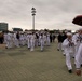 Sailors and Marine attend an Anaheim Angels game