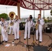 Navy Band Southwest plays at Angels stadium