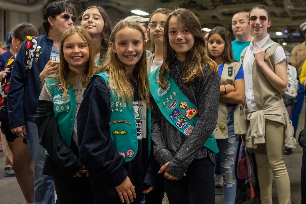 Girl Scouts visit USS Wasp during Fleet Week New York 2023