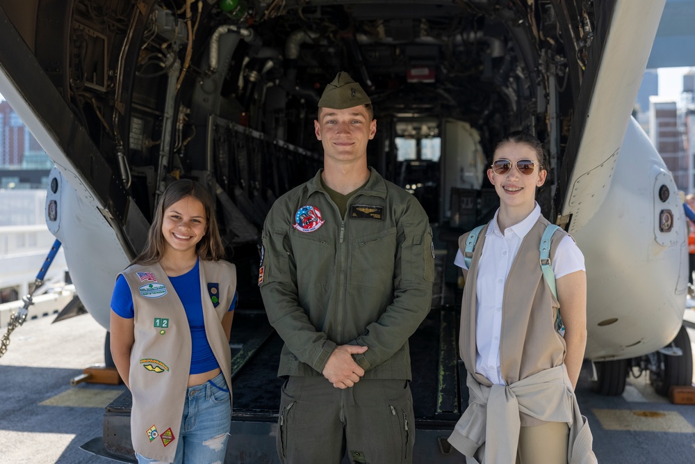 Girl Scouts visit USS Wasp during Fleet Week New York 2023