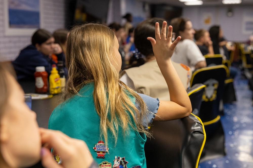 Girl Scouts visit USS Wasp during Fleet Week New York 2023