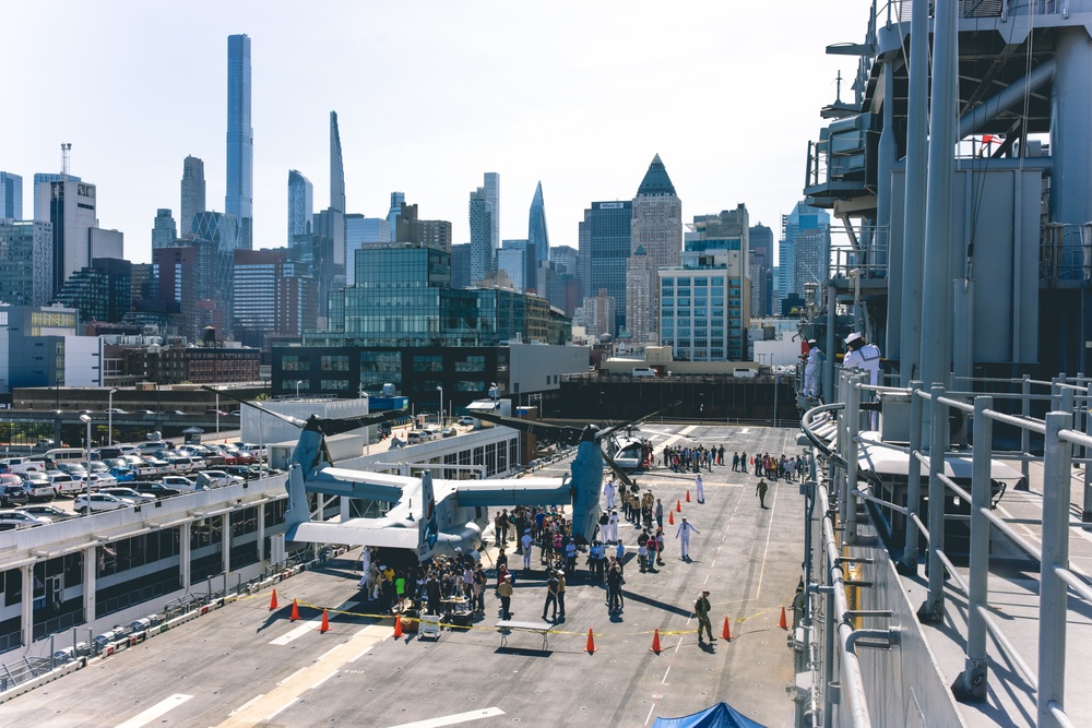 Girl Scouts visit USS Wasp during Operation Cookie Drop-off