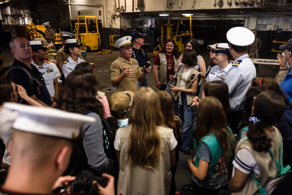 Girl Scouts visit USS Wasp during Fleet Week New York 2023