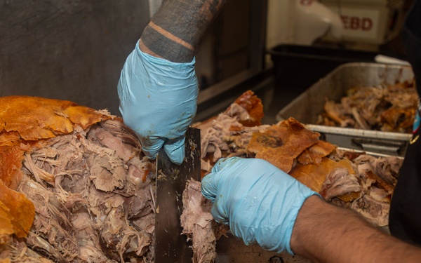 Sailors Prepares a Pig