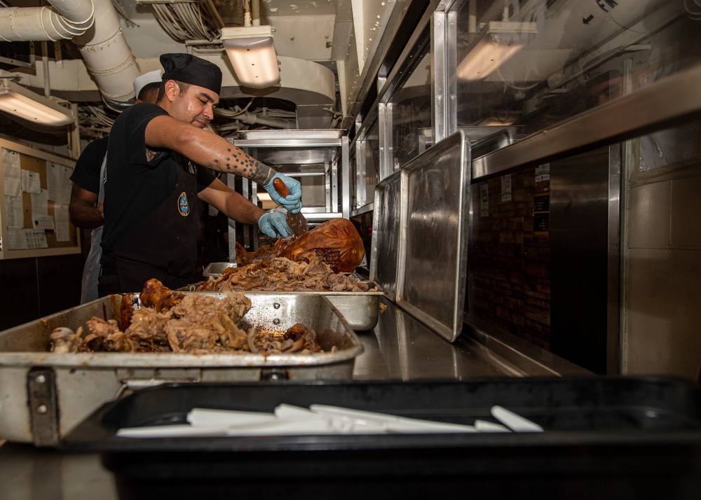 Sailors Prepares a Pig