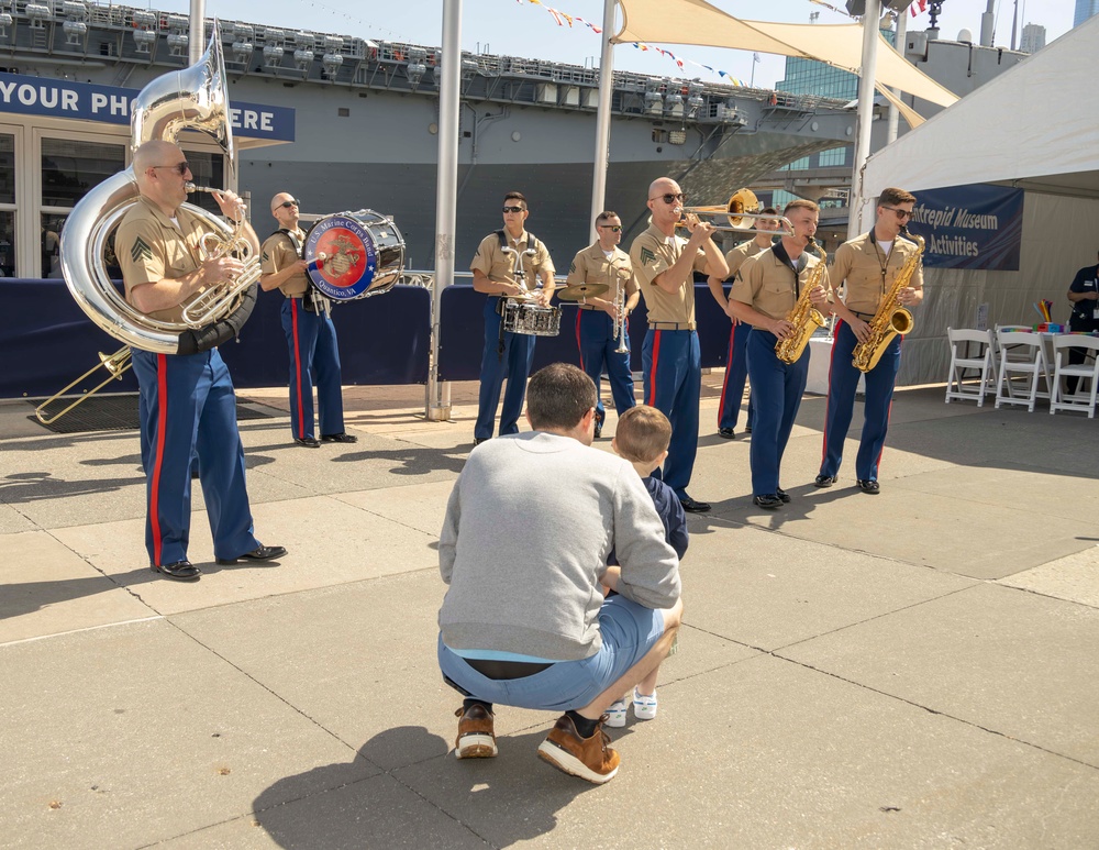 Quantico Marine Band Performs at Pier 86 Intrepid Museum