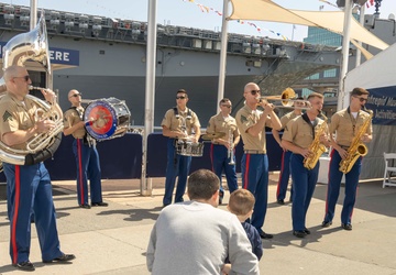 Quantico Marine Band Performs at Pier 86 Intrepid Museum