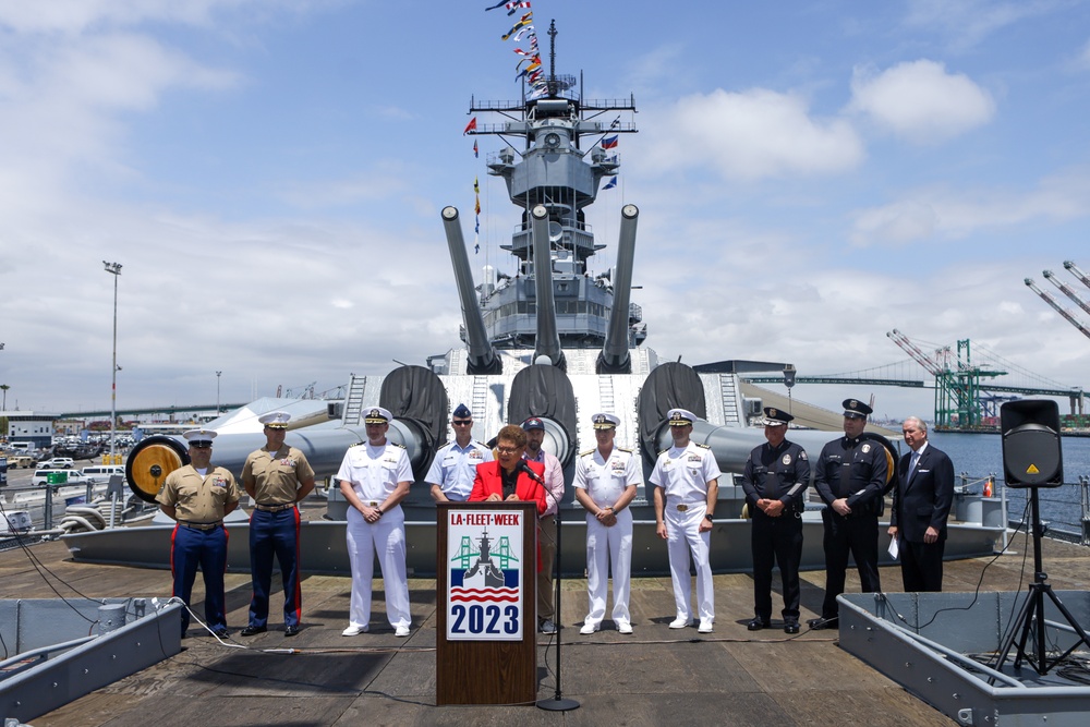 Military, city leaders host LA Fleet Week press conference