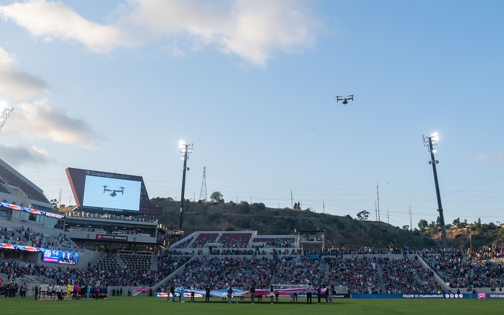 VRM-50 Conducts a Flyover for San Diego Wave