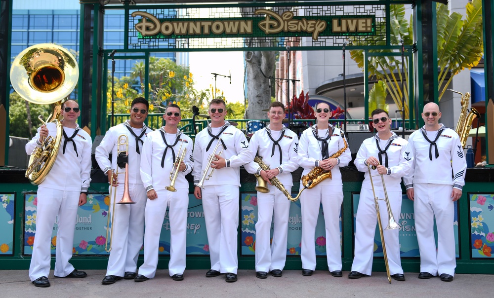 Navy Band Southwest plays at Downtown Disney